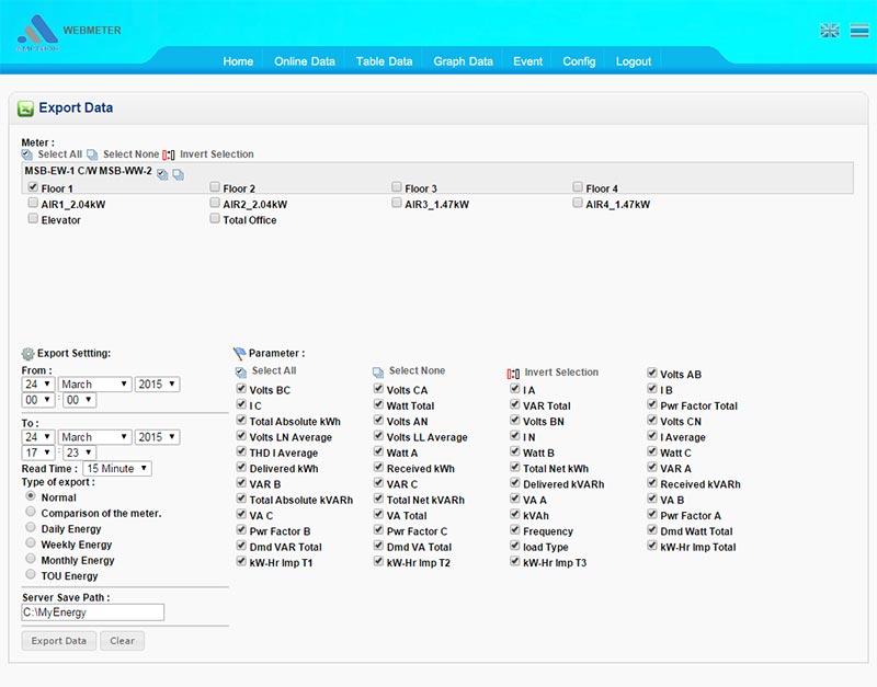 Export Data